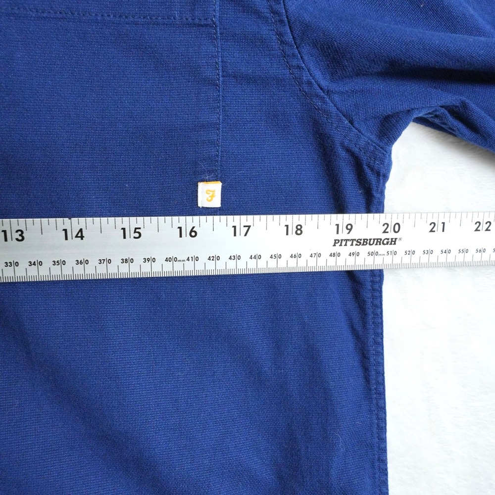 Farah Overshirt Men's Size‎ Small Blue Button Up Organic Cotton Workwear Style - Picture 6 of 8